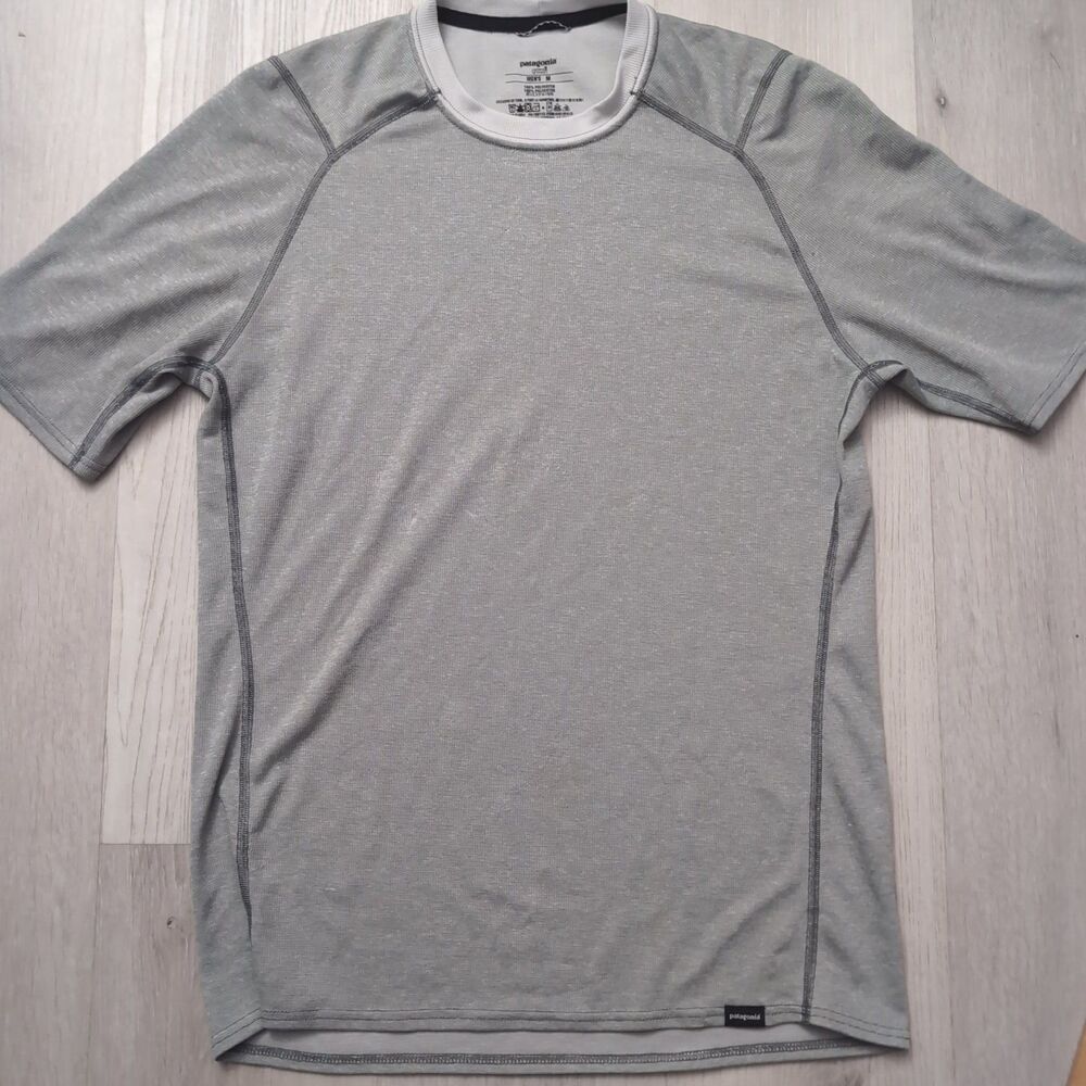 Patagonia T Shirt Mens Medium Gray Capilene 2 Lightweight Tee Shirt
